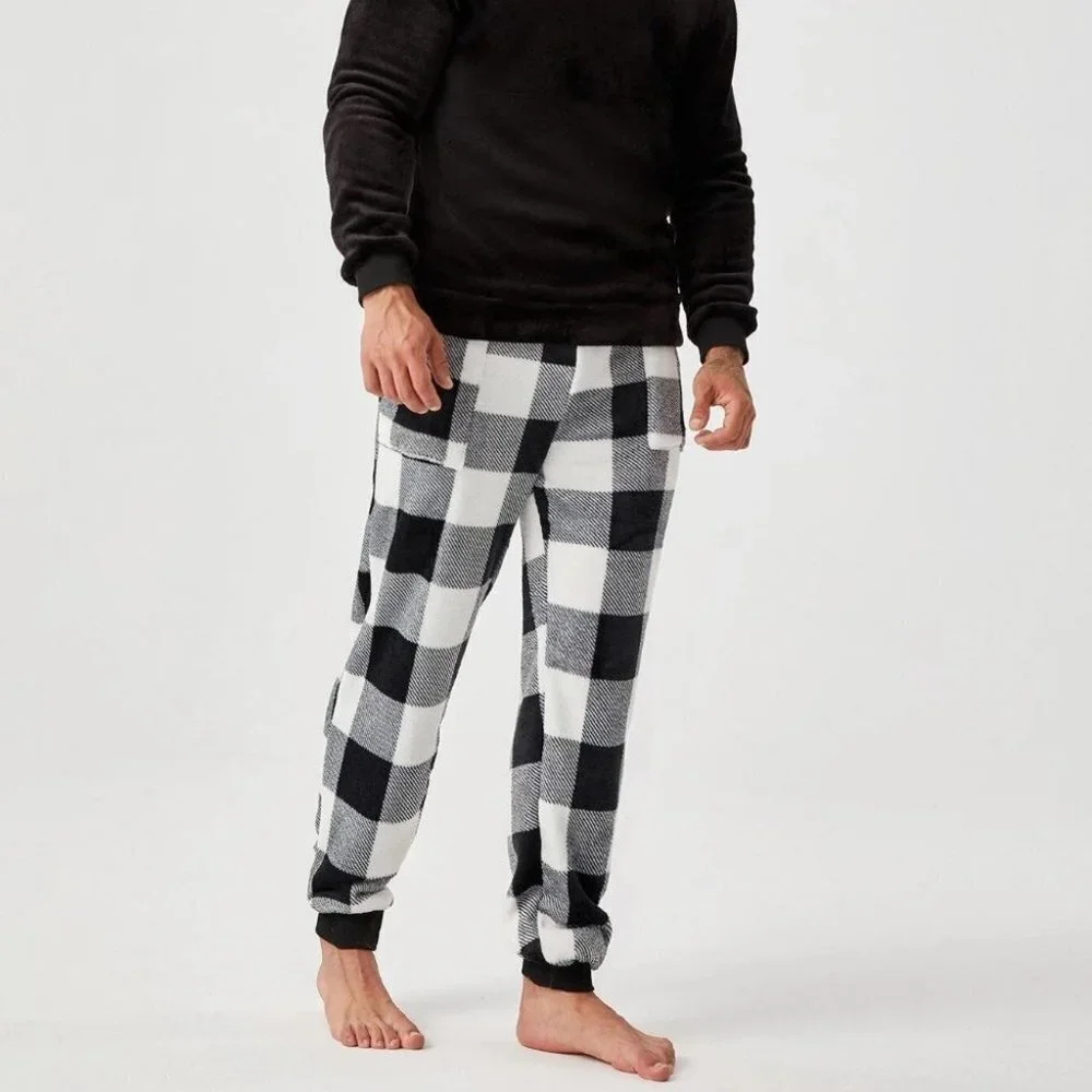 Black And White Mens Pajama Pants